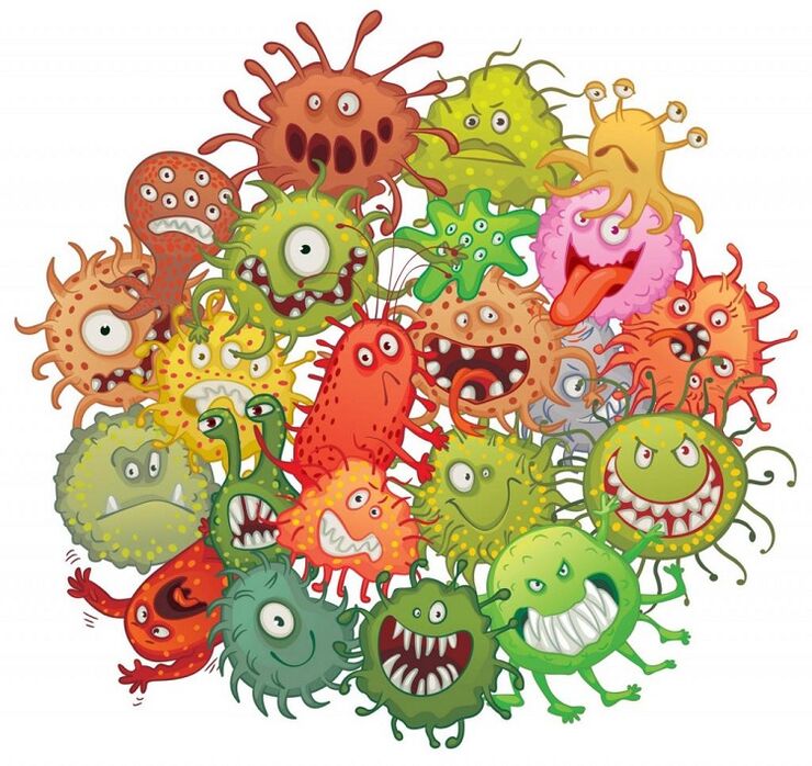 lidské mikroby a červy, jak je odstranit